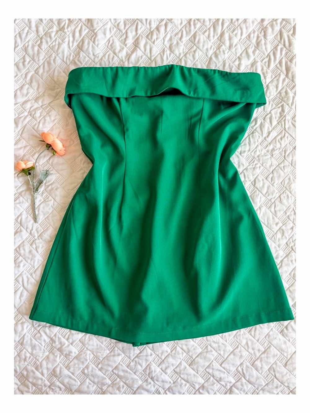 Hello Molly Finest Touch Romper Green Strapless Romper US 8 - Picture 3 of 9